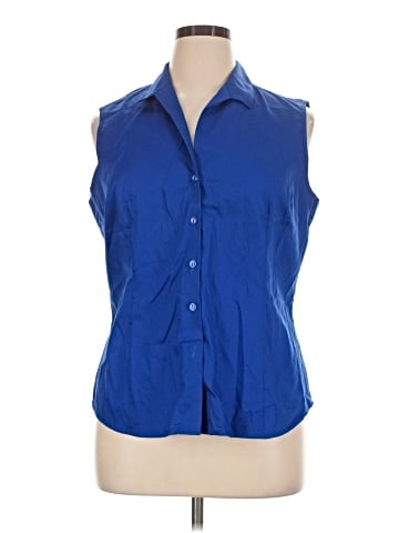 Jones New York Signature Sleeveless Button-Down Shirt (view 1)