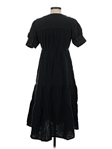 Madewell Lightspun Button-Front Tiered Midi Dress (view 2)