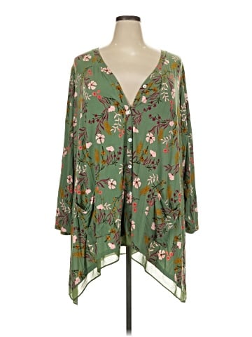 LOGO by Lori Goldstein 3/4 Sleeve Blouse (view 1)