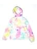 Justice 100% Polyester Tie-dye White Jacket Size 10 - photo 2
