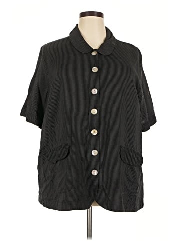 Flax 3/4 Sleeve Button-Down Shirt (view 1)