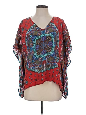 Tolani 3/4 Sleeve Silk Top (view 1)