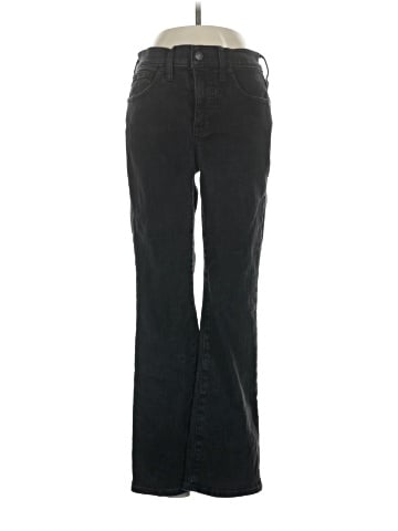 Madewell Kick Out Crop Jeans in Black Rinse Wash (view 1)