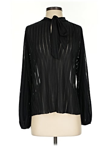 Zara W&B Collection Long Sleeve Blouse (view 1)