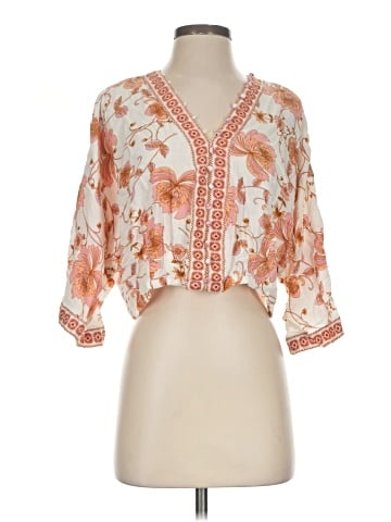 Rose + Olive 3/4 Sleeve Blouse (view 1)