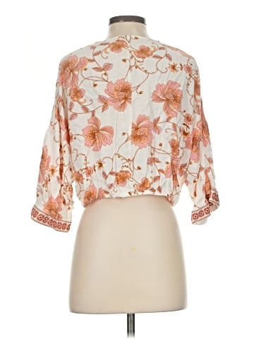 Rose + Olive 3/4 Sleeve Blouse (view 2)