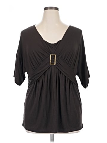 Jones New York Signature Short Sleeve Blouse (view 1)
