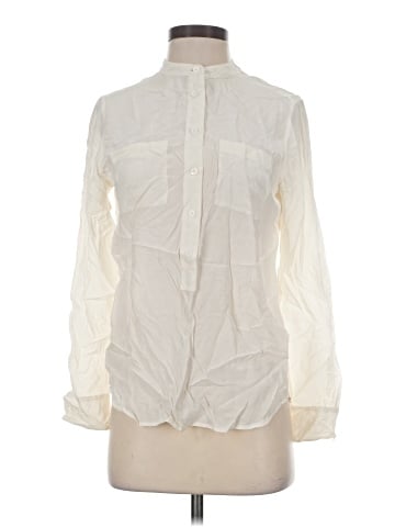 Equipment Long Sleeve Silk Top (view 1)