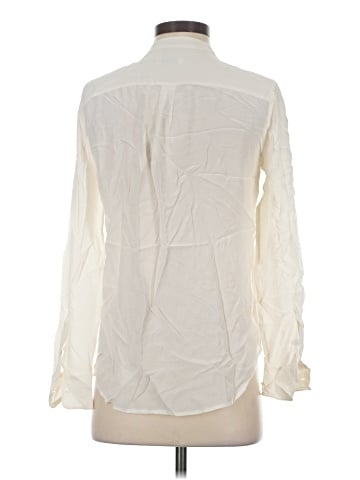 Equipment Long Sleeve Silk Top (view 2)