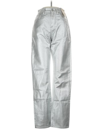 Madewell The '90s Straight Jean in Silver Foil (view 1)
