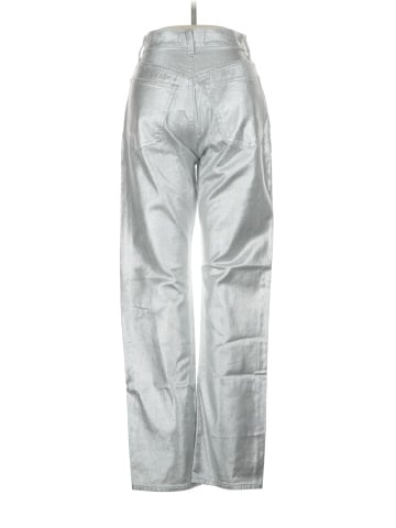 Madewell The '90s Straight Jean in Silver Foil (view 2)