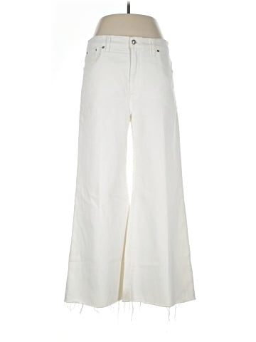 Madewell Flared Wide-Leg Crop Jeans in Pure White (view 1)