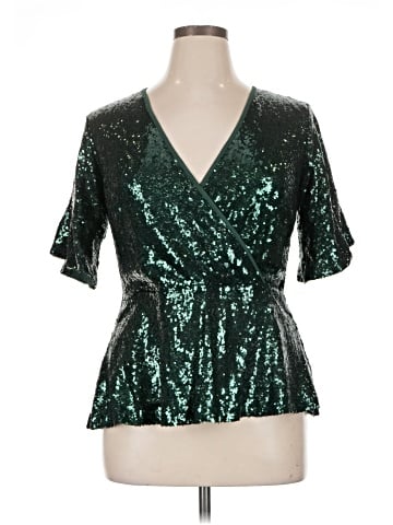 ELOQUII Short Sleeve Blouse (view 1)