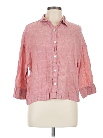 Sigrid Olsen 3/4 Sleeve Button-Down Shirt (view 1)