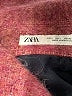 Zara 100% Polyester Tweed Red Coat Size L - photo 3