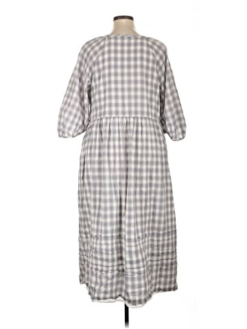 Madewell Plus Marianna Puff-Sleeve Midi Dress in Plaid (view 2)