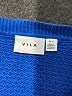 Vila Solid Blue Pullover Sweater Size S - photo 7