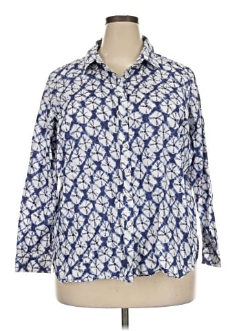 Talbots 3/4 Sleeve Button-Down Shirt (view 1)
