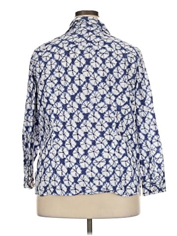 Talbots 3/4 Sleeve Button-Down Shirt (view 2)