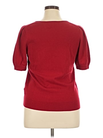 Madewell V-Neck Puff-Sleeve Sweater Tee in Cashmere (view 2)