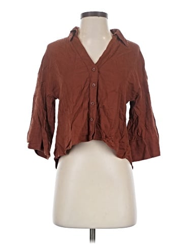 H&M 3/4 Sleeve Button-Down Shirt (view 1)