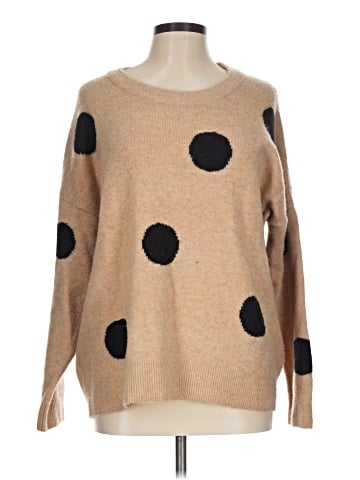 Madewell Dot Graystone Pullover Sweater in Coziest Yarn (view 1)