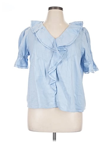 LC Lauren Conrad Short Sleeve Blouse (view 1)