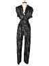 Max Studio Animal Print Black Jumpsuit Size M - photo 1
