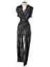 Max Studio Animal Print Black Jumpsuit Size M - photo 2