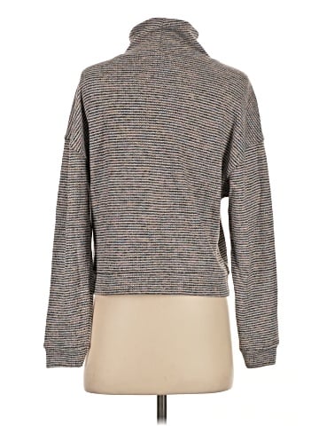 Madewell Textured Turtleneck Top in Rainbow Rib (view 2)