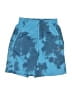 Adidas 100% Polyester Tie-dye Blue Athletic Shorts Size 8 - photo 1
