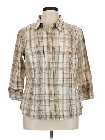St. John's Bay 3/4 Sleeve Button-Down Shirt (view 1)