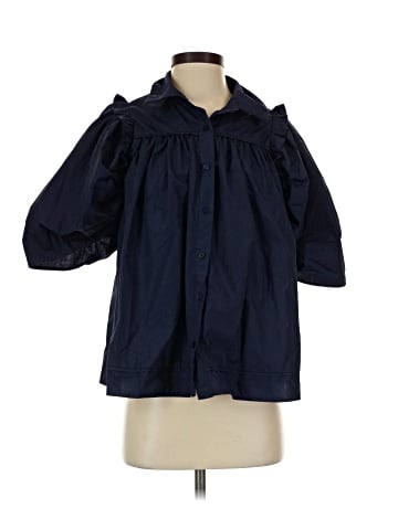 Entro 3/4 Sleeve Button-Down Shirt (view 1)