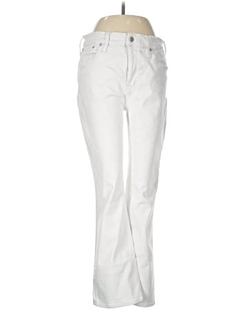 Madewell Kick Out Crop Jeans in Pure White (view 1)