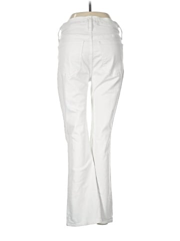 Madewell Kick Out Crop Jeans in Pure White (view 2)