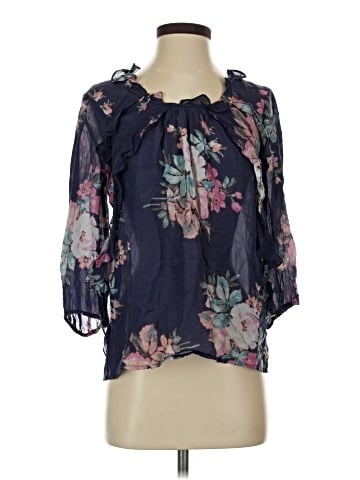 Leifsdottir 3/4 Sleeve Silk Top (view 1)