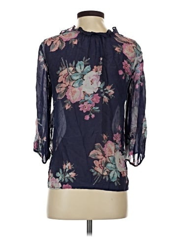 Leifsdottir 3/4 Sleeve Silk Top (view 2)
