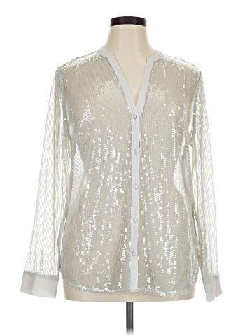 White House Black Market Long Sleeve Blouse (view 1)