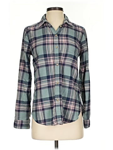 American Eagle Outfitters Long Sleeve Button-Down Shirt (view 1)