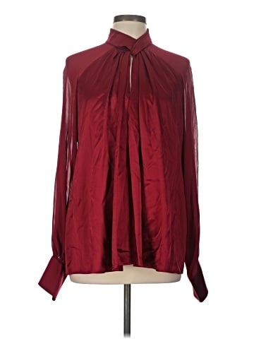 Max Mara Long Sleeve Silk Top (view 1)