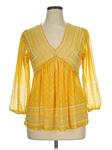 Rose + Olive 3/4 Sleeve Blouse (view 1)