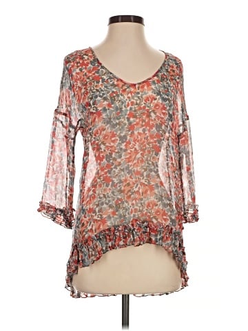 Ella Moss 3/4 Sleeve Silk Top (view 1)