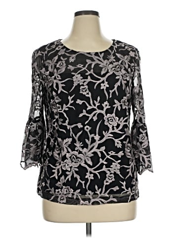 Alex Evenings 3/4 Sleeve Blouse (view 1)