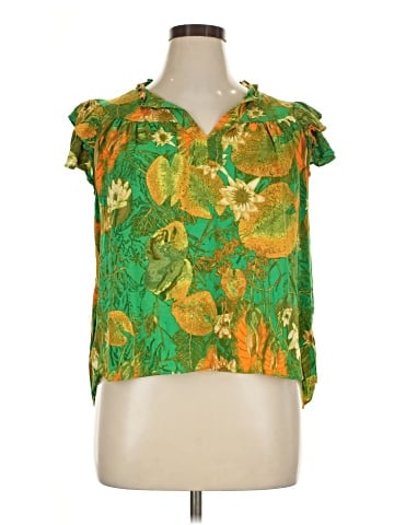 Rose + Olive Sleeveless Blouse (view 1)