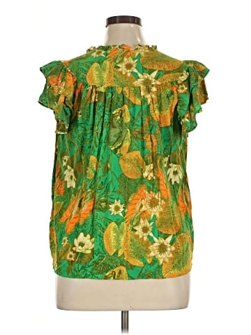 Rose + Olive Sleeveless Blouse (view 2)