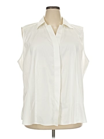 Foxcroft Sleeveless Button-Down Shirt (view 1)