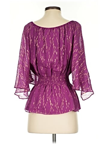 Trina Turk 3/4 Sleeve Silk Top (view 2)