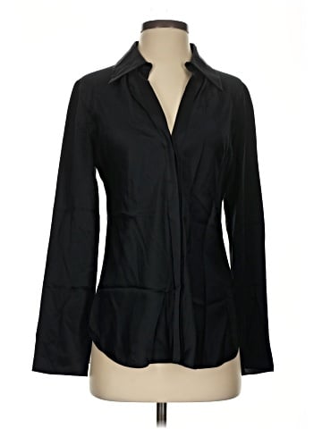 Vince. Long Sleeve Silk Top (view 1)