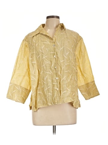 Chico's Design 3/4 Sleeve Button-Down Shirt (view 1)
