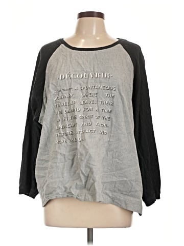 Zara W&B Collection 3/4 Sleeve T-Shirt (view 1)
